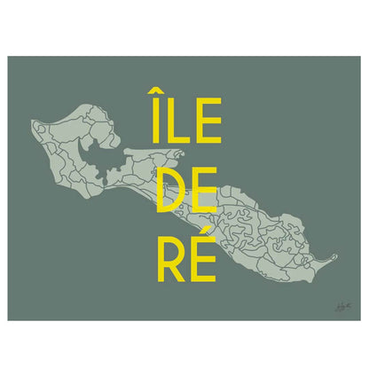 Affiche Île de Ré – décoration murale bord de mer et ambiance vacances.