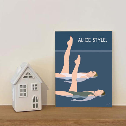 Affiche Natation – décoration murale inspirée des sports aquatiques, de l’océan et du bord de mer.