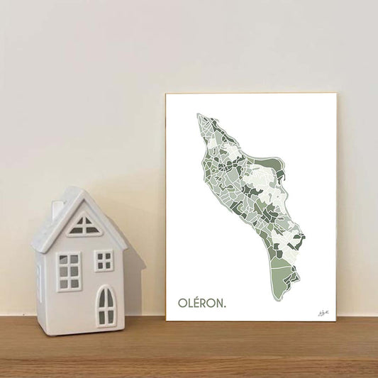 Affiche Île d’Oléron  – décoration murale océan et plage style vacances.