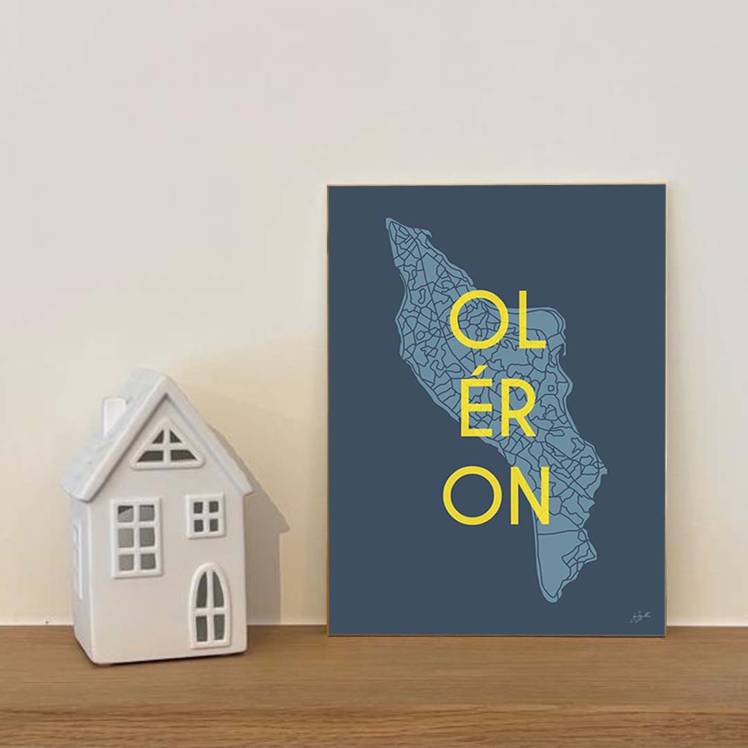 Affiche Île d’Oléron  – décoration murale océan et plage style vacances.