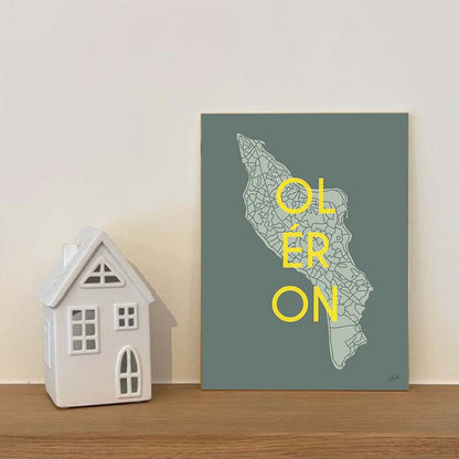 Affiche Île d’Oléron  – décoration murale océan et plage style vacances.