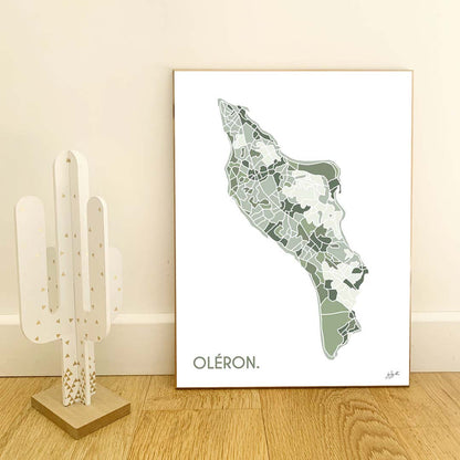 Affiche Île d’Oléron – décoration murale océan et plage style vacances.