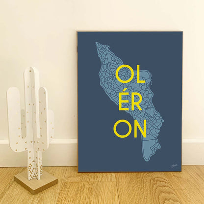 Affiche Île d’Oléron  – décoration murale océan et plage style vacances.
