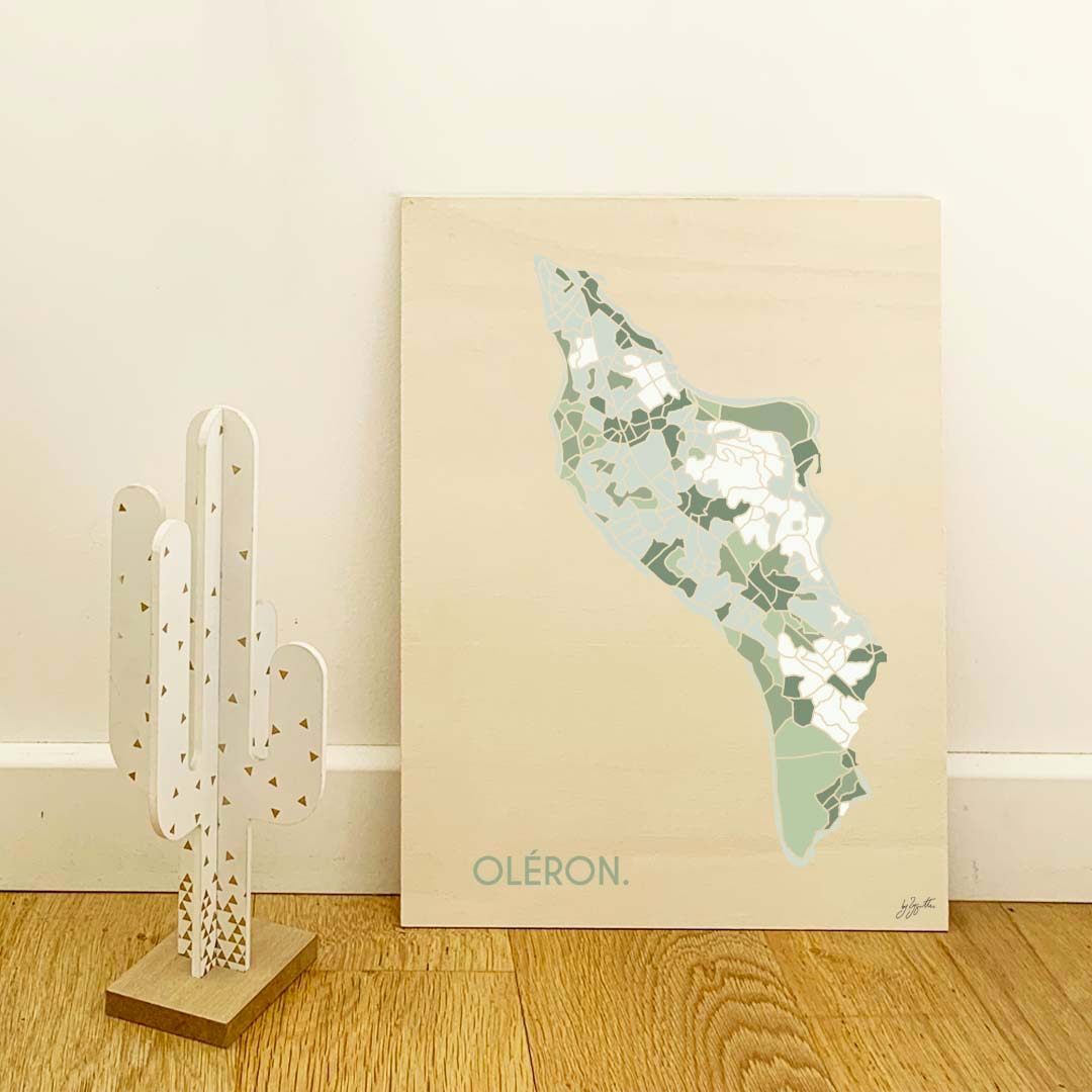 Affiche Île d’Oléron  – décoration murale océan et plage style vacances.