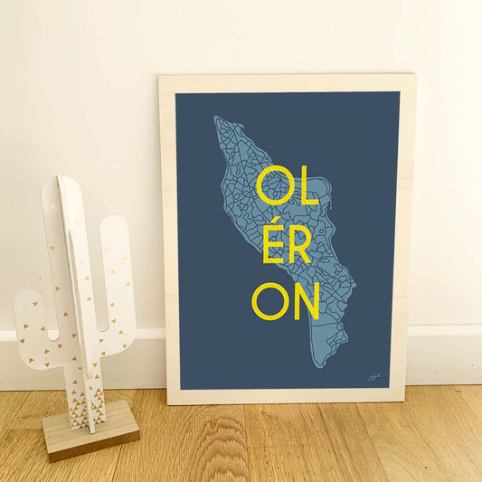 Affiche Île d’Oléron  – décoration murale océan et plage style vacances.