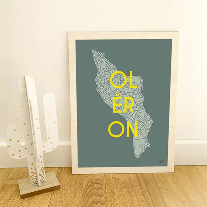 Affiche Île d’Oléron  – décoration murale océan et plage style vacances.