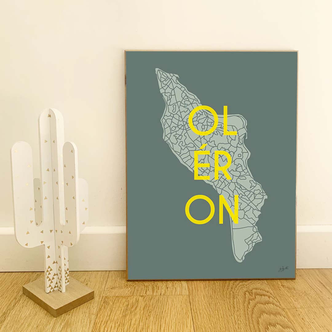 Affiche Île d’Oléron  – décoration murale océan et plage style vacances.