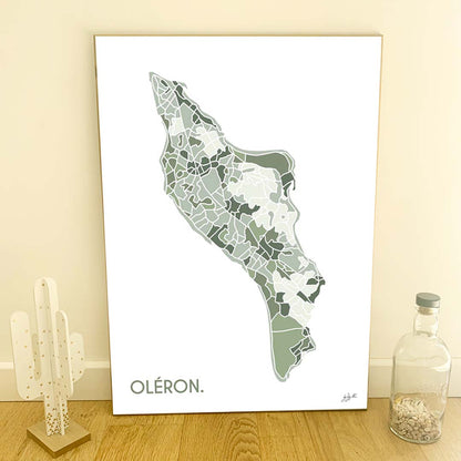 Affiche Île d’Oléron  – décoration murale océan et plage style vacances.