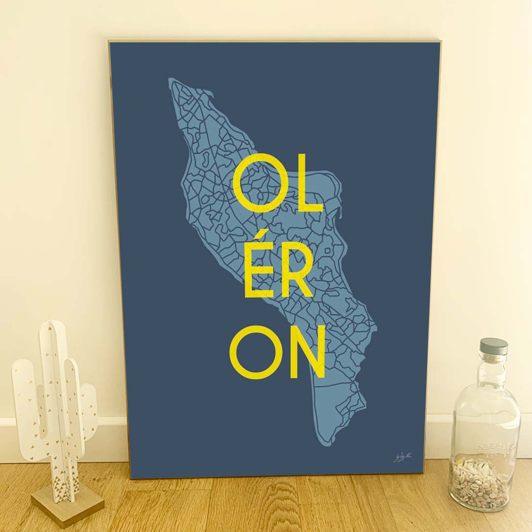 Affiche Île d’Oléron  – décoration murale océan et plage style vacances.