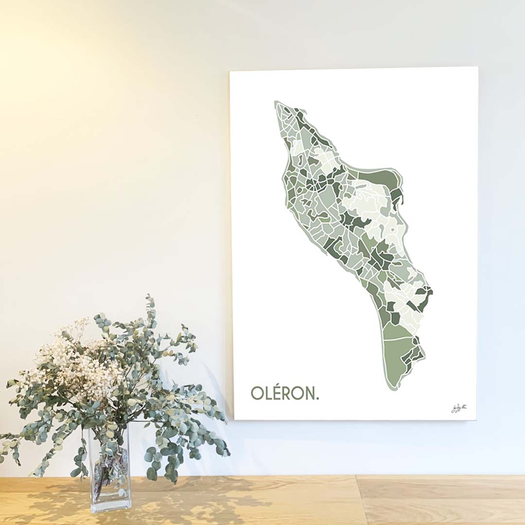 Affiche Île d’Oléron – décoration murale océan et plage style vacances.