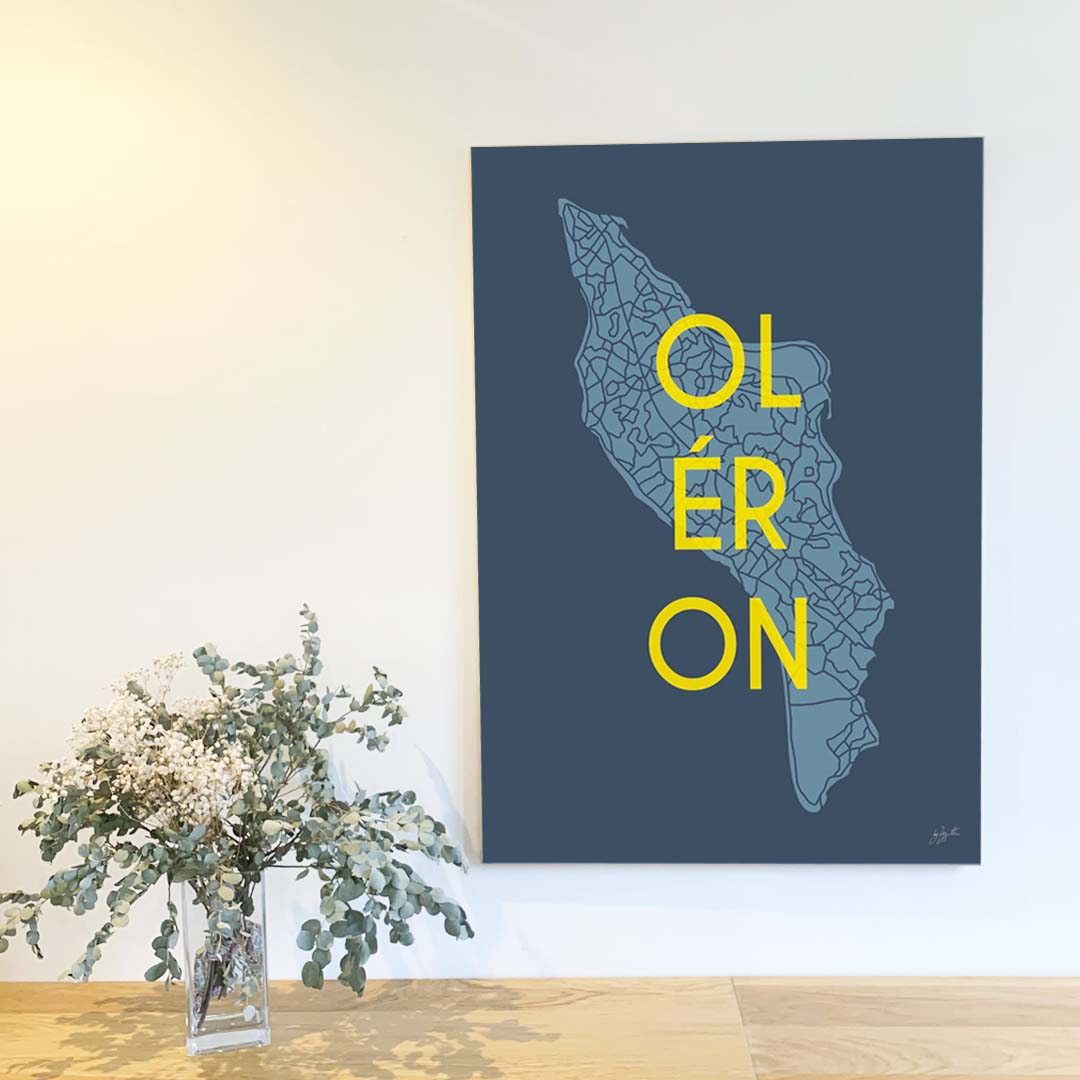 Affiche Île d’Oléron  – décoration murale océan et plage style vacances.
