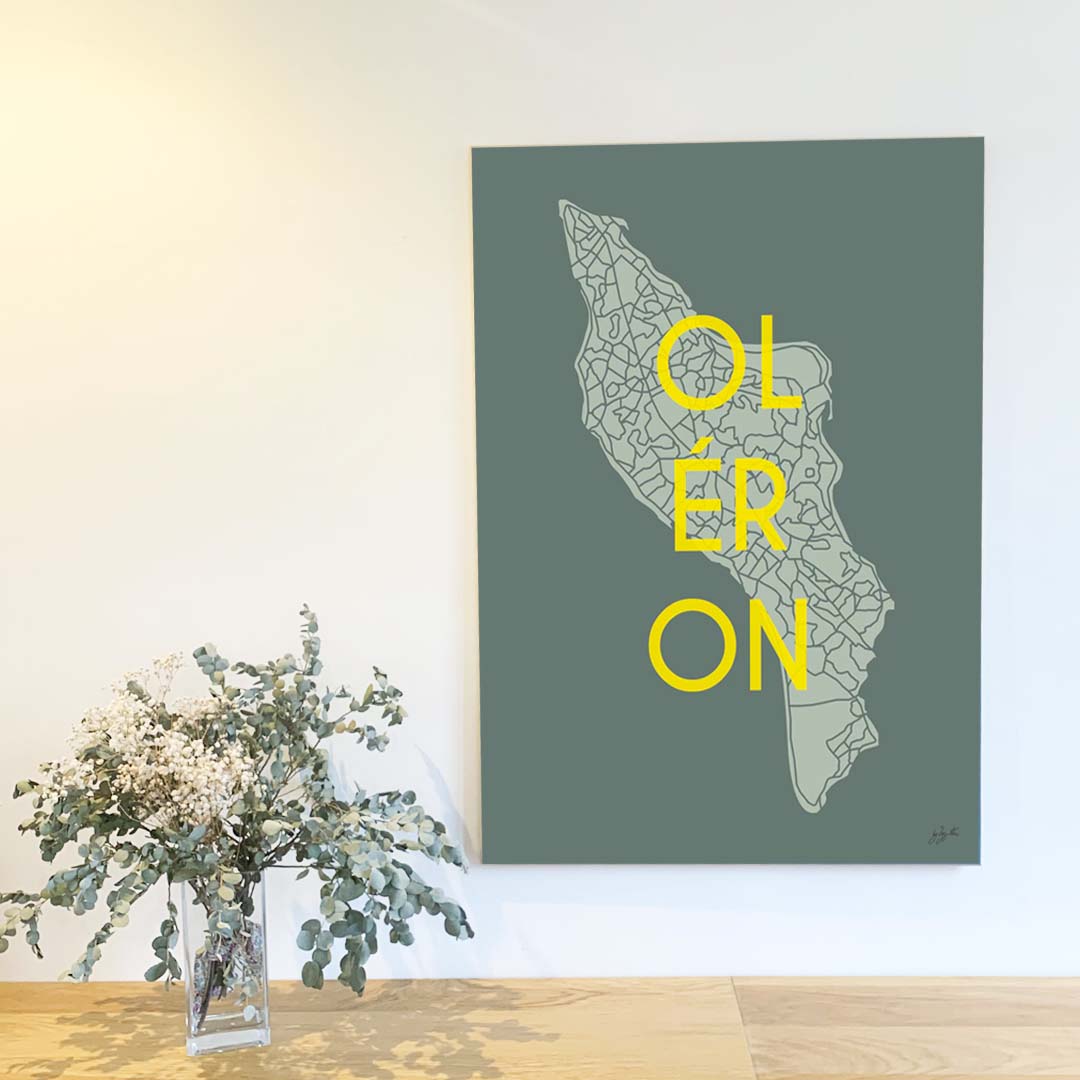 Affiche Île d’Oléron  – décoration murale océan et plage style vacances.