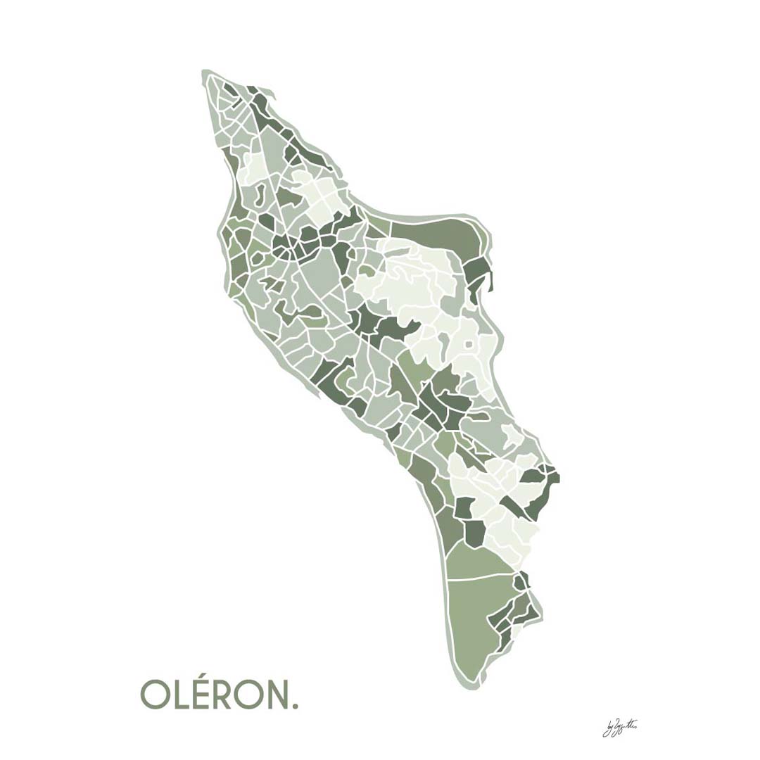 Affiche Île d’Oléron – décoration murale océan et plage style vacances.