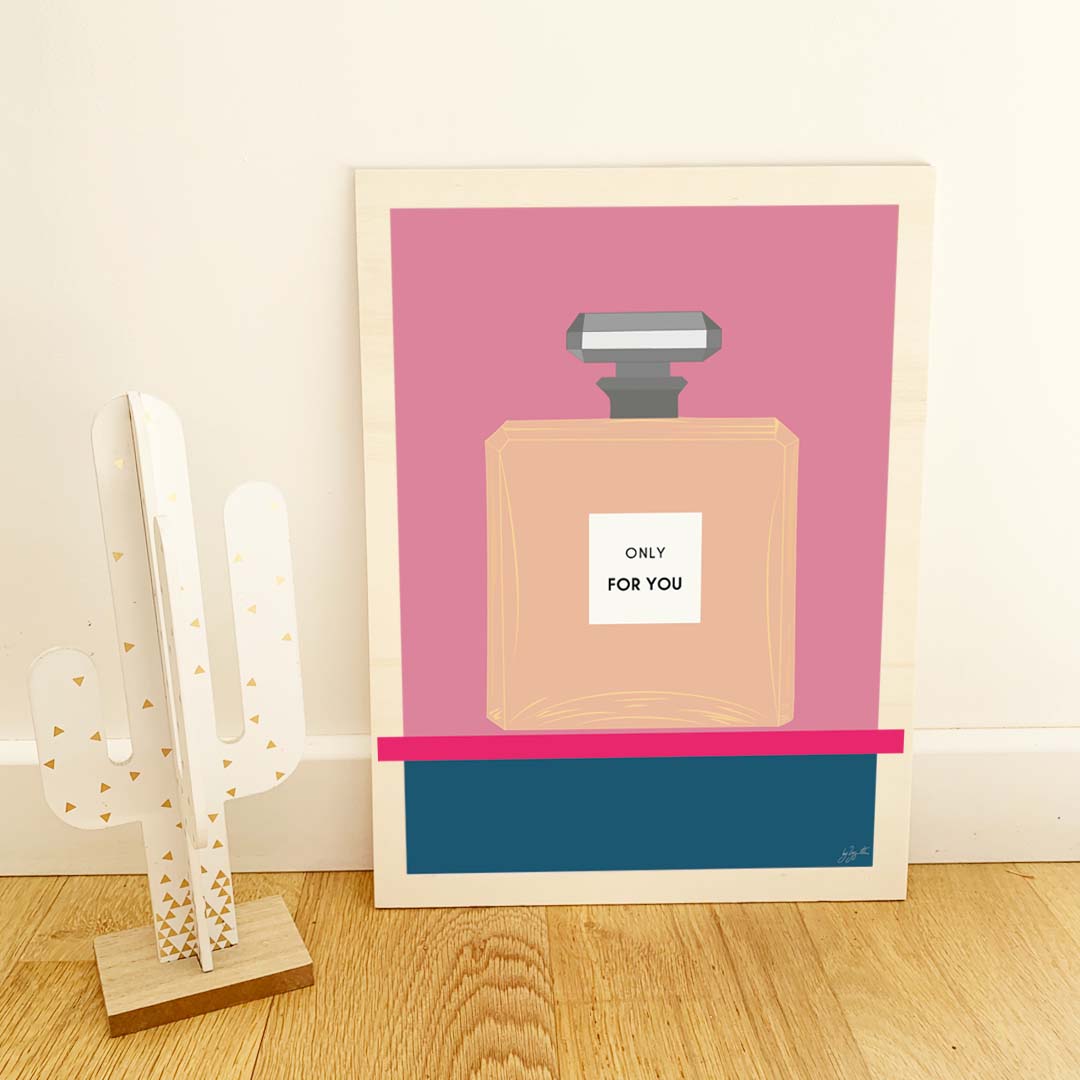 Affiche Parfum  – illustration féminine élégante pour décoration murale.