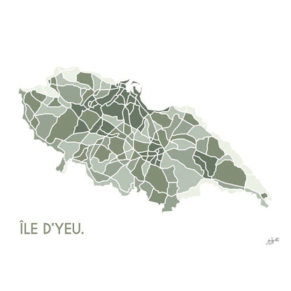 Affiche en bois brut sur l'Île d’Yeu