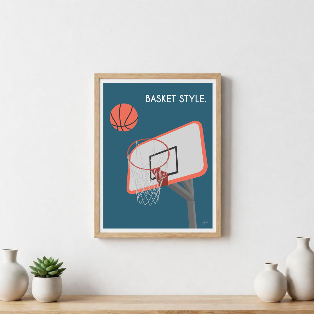 Poster basketball street – décoration murale inspirée du basket et de l’univers urbain.