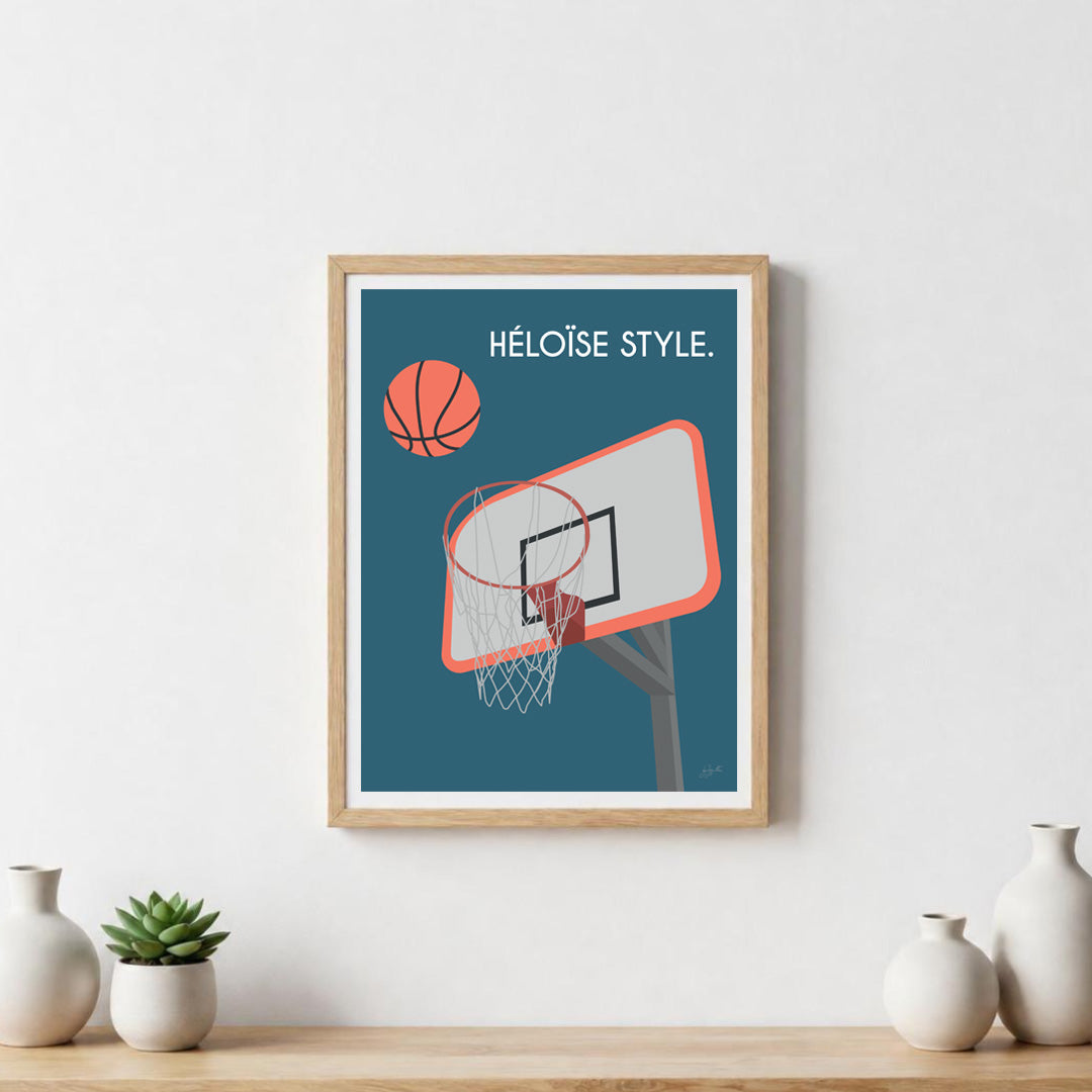 Poster basketball street – décoration murale inspirée du basket et de l’univers urbain.