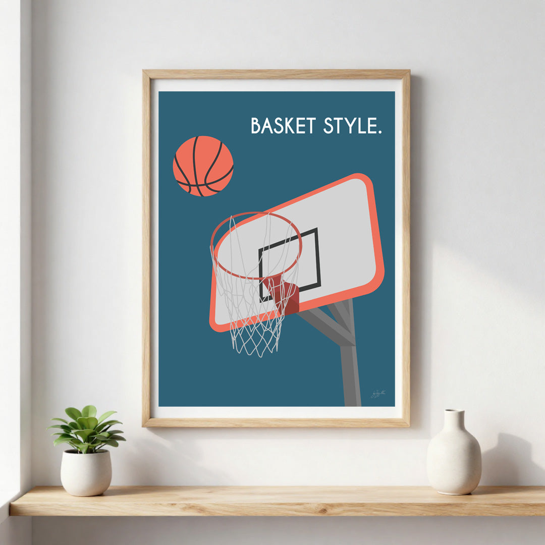 Poster basketball street – décoration murale inspirée du basket et de l’univers urbain.