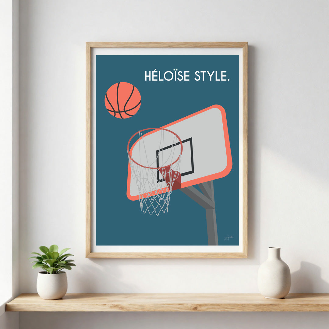 Poster basketball street – décoration murale inspirée du basket et de l’univers urbain.