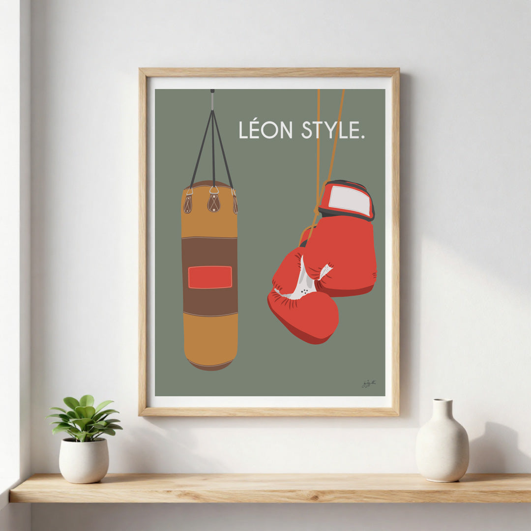 Poster boxe motivation – décoration murale inspirée de la boxe, du dépassement de soi et des sports de combat.