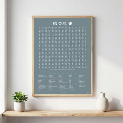 Poster En Cuisine – décoration murale vintage pour cuisine chaleureuse et conviviale.