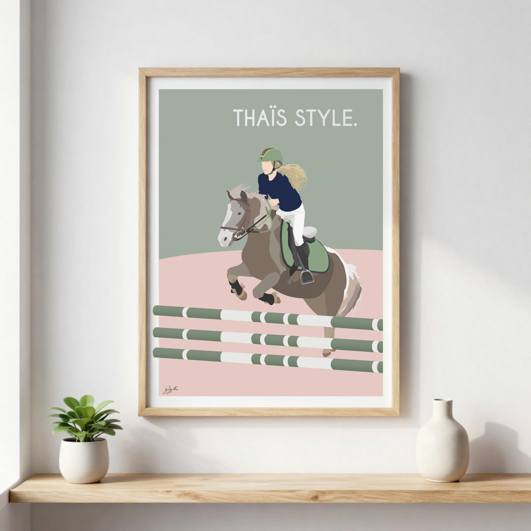 Poster équitation élégante – décoration murale inspirée du cheval et du riding lifestyle.