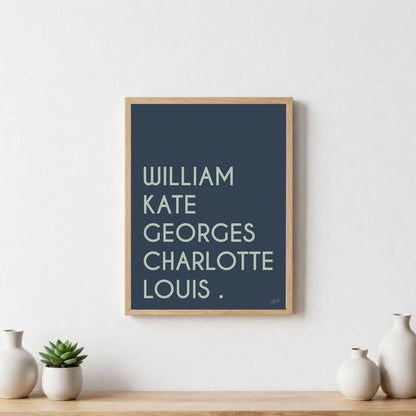 Poster Famille personnalisée avec noms de famille, décoration murale moderne fabriquée en France