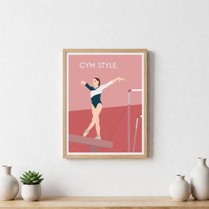 Poster fitness motivation – décoration murale sportive inspirée de la gym et du dépassement de soi.