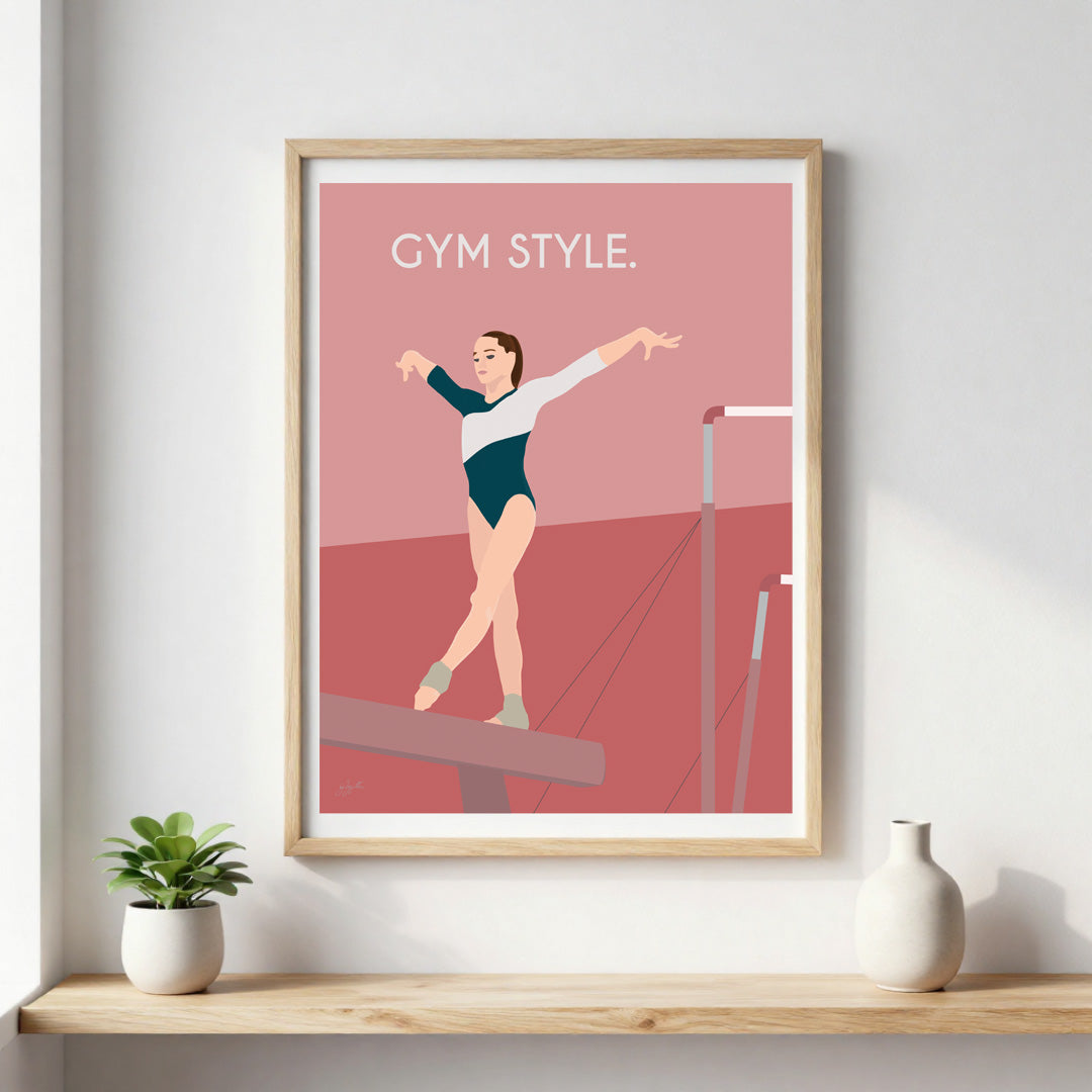 Poster fitness motivation – décoration murale sportive inspirée de la gym et du dépassement de soi.