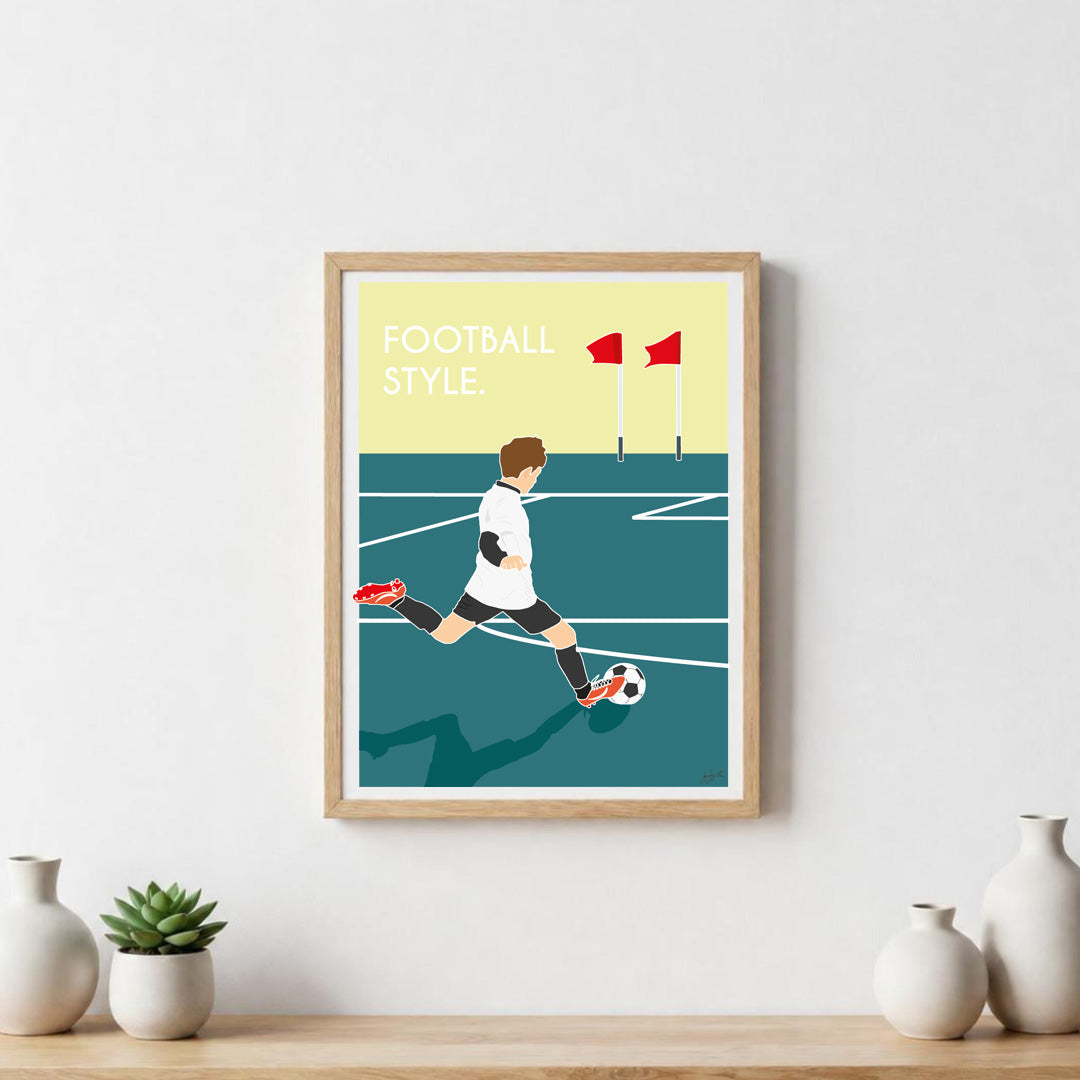 Poster football sport – décoration murale inspirée du ballon rond, de l’esprit d’équipe et de la passion du football.