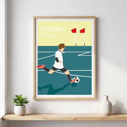 Poster football sport – décoration murale inspirée du ballon rond, de l’esprit d’équipe et de la passion du football.