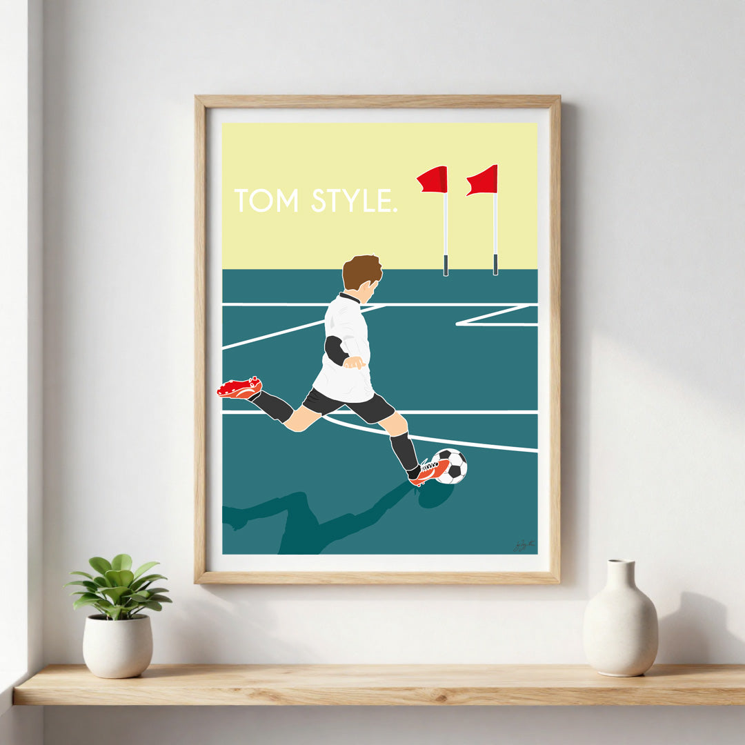 Poster football sport – décoration murale inspirée du ballon rond, de l’esprit d’équipe et de la passion du football.