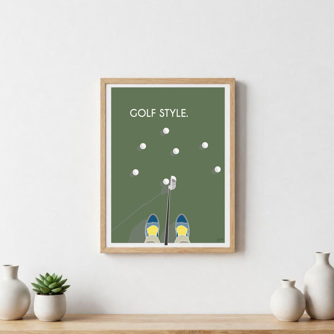 Affiche golf vintage – décoration murale inspirée du golf, des parcours d’exception et de l’élégance sportive.