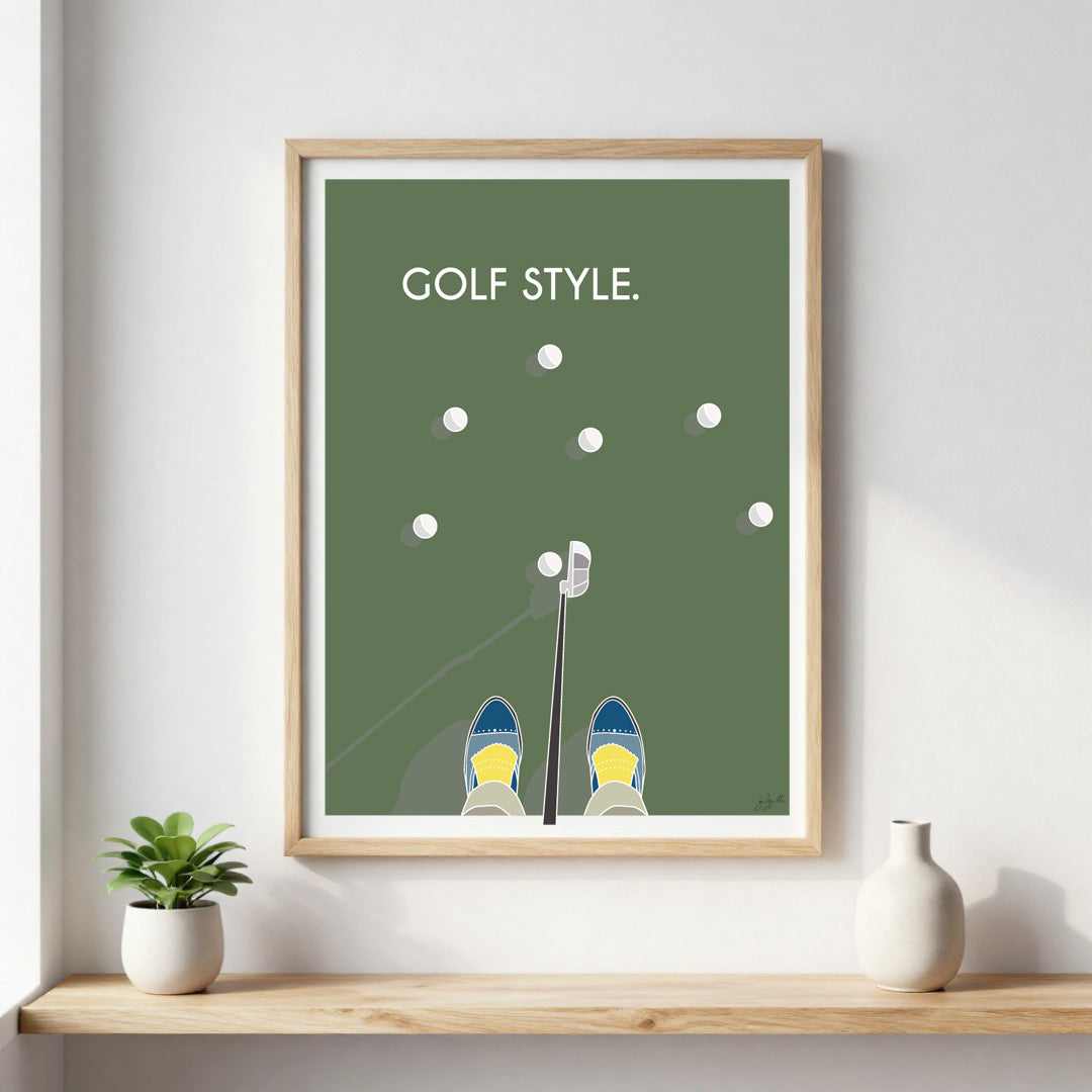 Affiche golf vintage – décoration murale inspirée du golf, des parcours d’exception et de l’élégance sportive.