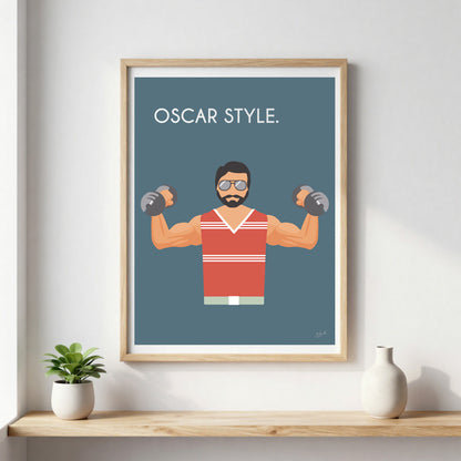 Poster musculation vintage – décoration murale fitness inspirée du sport et du dépassement de soi.
