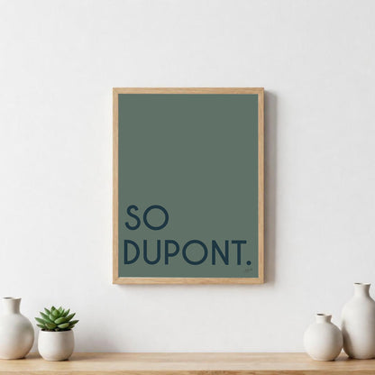 Poster So name personnalisée avec texte personnalisé, décoration murale moderne fabriquée en France.

