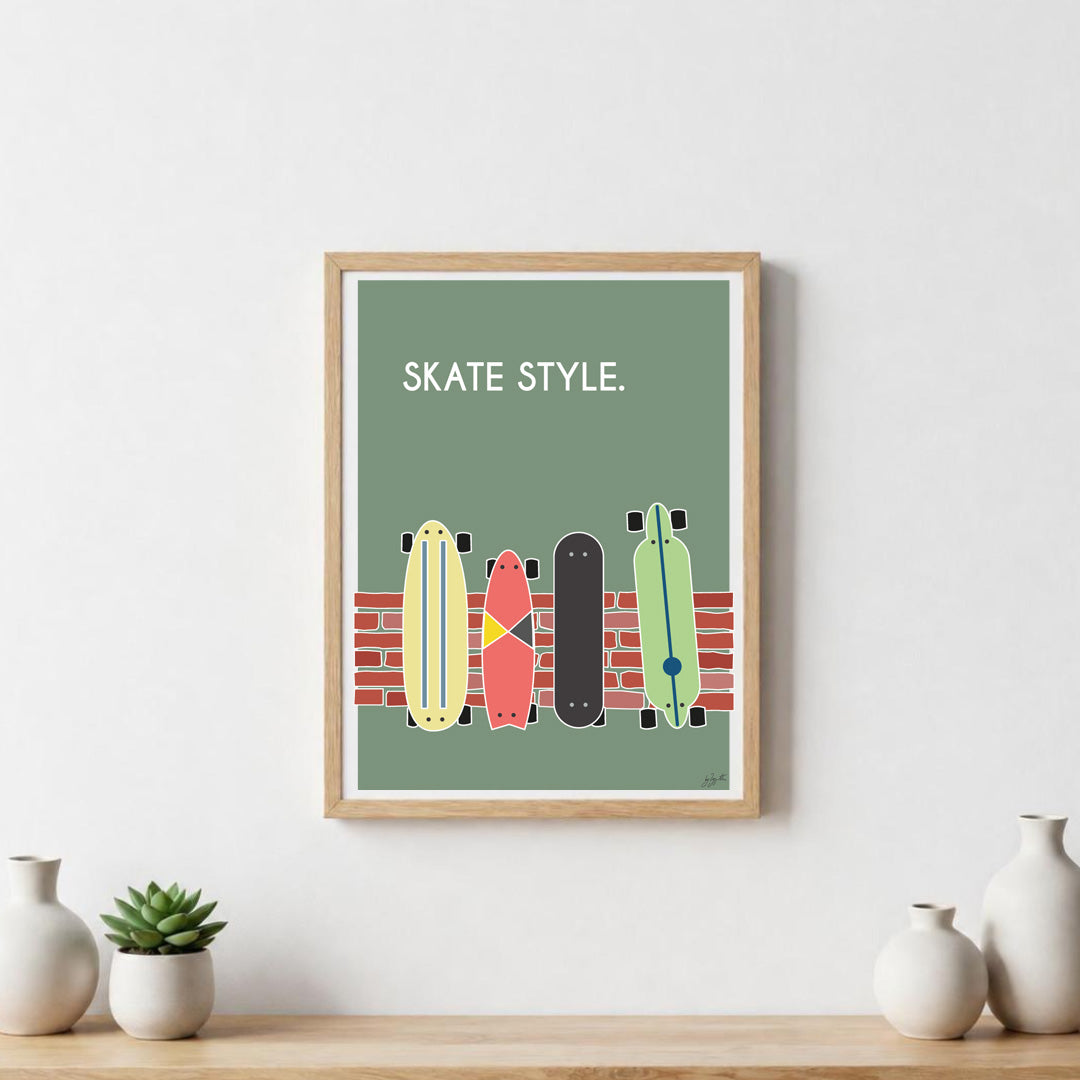 Poster skate urban lifestyle – décoration murale inspirée du skateboard et de la culture street.