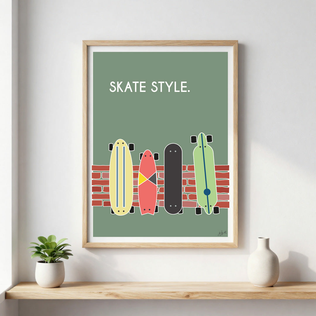 Poster skate urban lifestyle – décoration murale inspirée du skateboard et de la culture street.