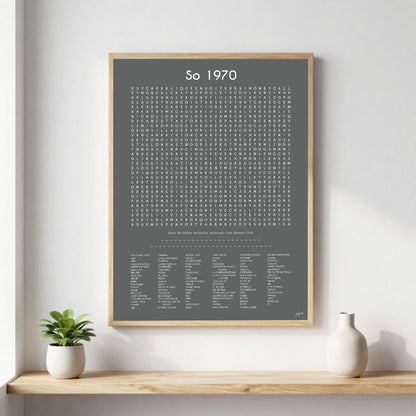 Poster So 1970 – décoration murale inspirée des années 70 et du style rétro.