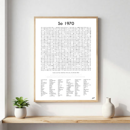 Poster So 1970 – décoration murale inspirée des années 70 et du style rétro.