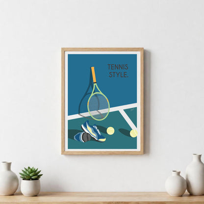Poster Tennis US Open – décoration murale inspirée du tennis, des tournois du Grand Chelem et de l'univers des grands champions.