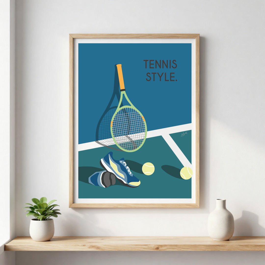 Poster Tennis US Open – décoration murale inspirée du tennis, des tournois du Grand Chelem et de l'univers des grands champions.
