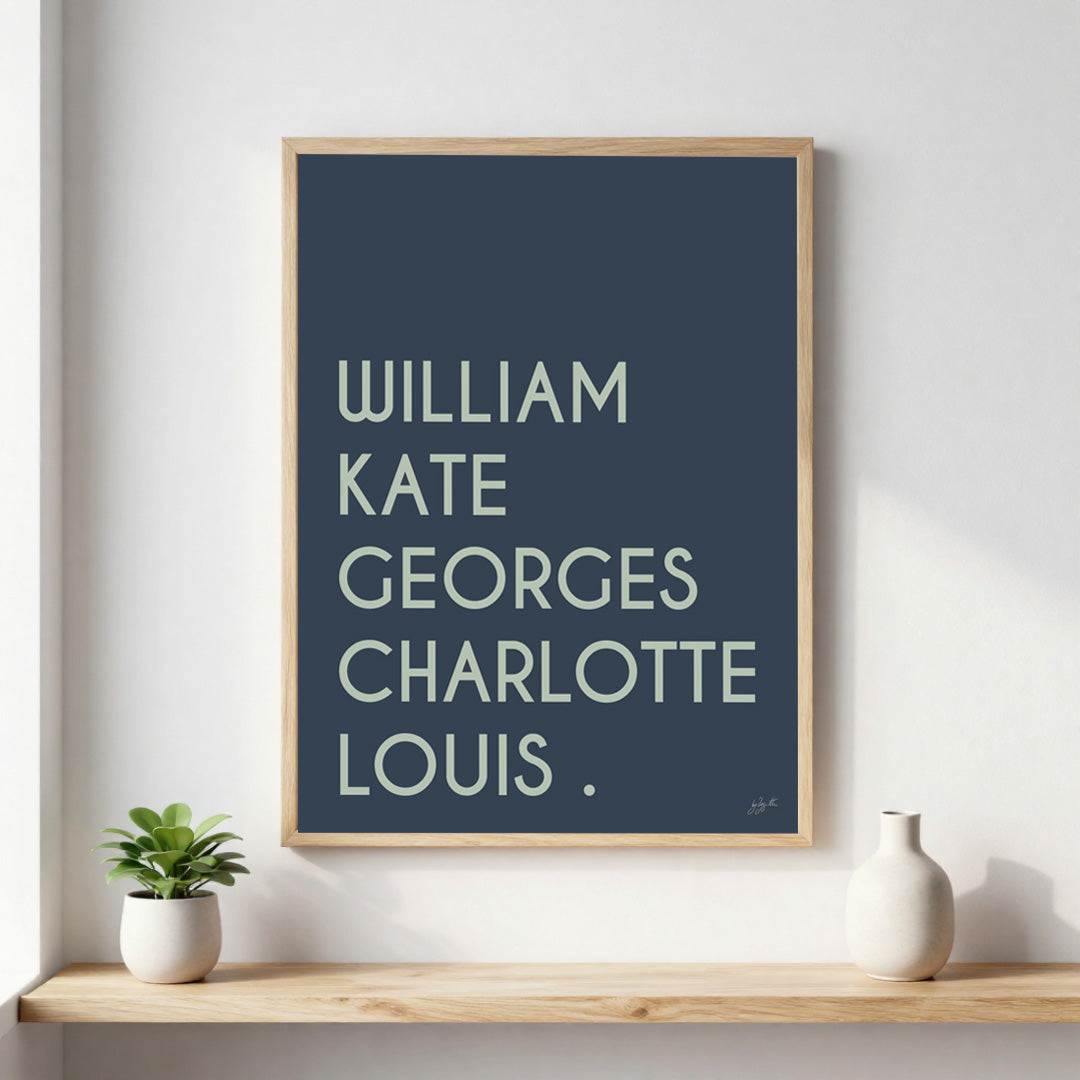 Poster Famille personnalisée avec noms de famille, décoration murale moderne fabriquée en France