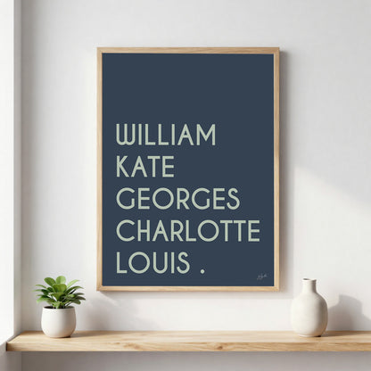 Poster Famille personnalisée avec noms de famille, décoration murale moderne fabriquée en France