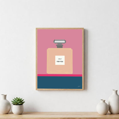 Poster Parfum  – illustration féminine élégante pour décoration murale.