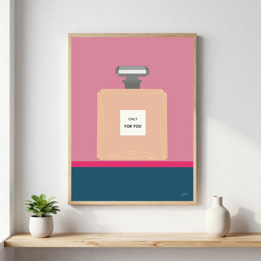 Poster Parfum  – illustration féminine élégante pour décoration murale.