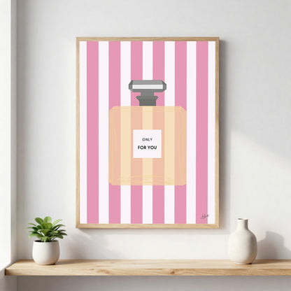 Poster Parfum  – illustration féminine élégante pour décoration murale.